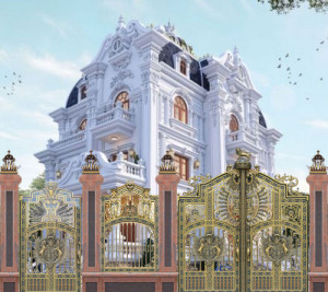 Cổng nhôm đúc mẫu C-144