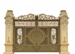 Cổng nhôm đúc mẫu C-114