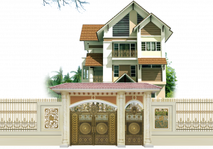 Cổng nhôm đúc mẫu C-157