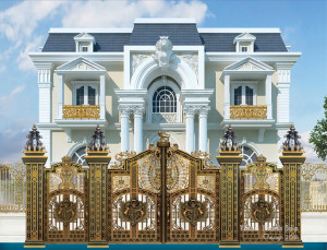 Cổng nhôm đúc mẫu C-180