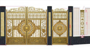 Cổng nhôm đúc mẫu C-141